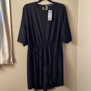 Boohoo black romper swim coverup nwt plus size 22